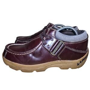 LUGZ Strutt Lo Boot Brown Leather Chunky Shoe Men's Sz  9.5 Retro Y2k Leather